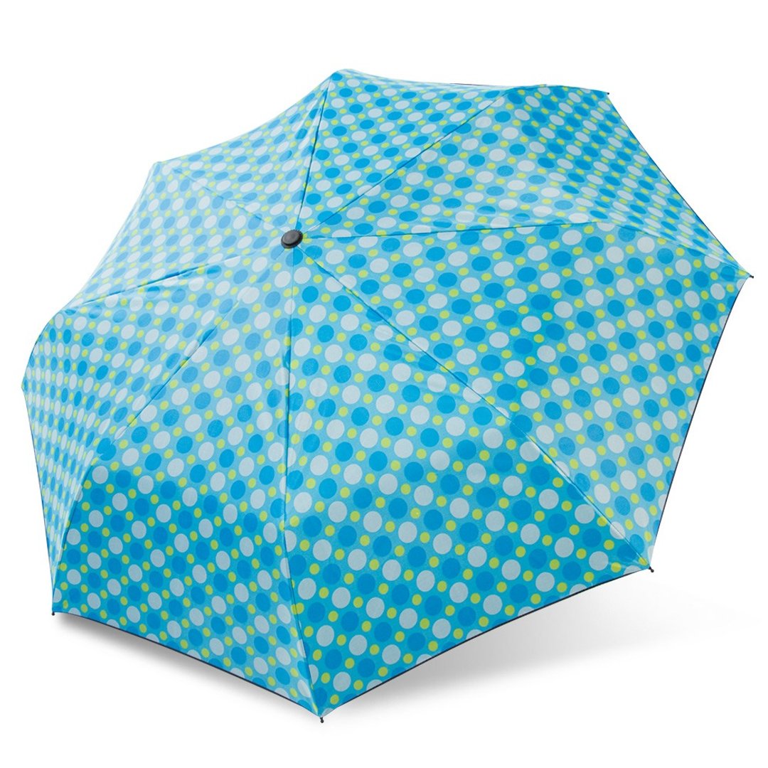 【双龙牌】降温凉感小无敌三折伞雨伞阳伞-蓝色圆点 - 雨伞/雨衣 - 防水材质 蓝色