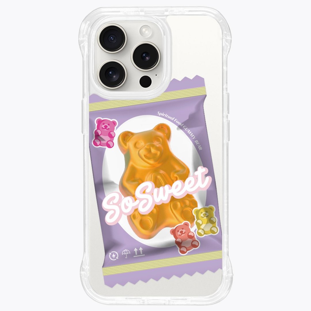 小熊软糖 葡萄口味 支架壳 磁吸透明 iPhone 16 15 14 13 Pro Max - 手机壳/手机套 - 其他材质 透明