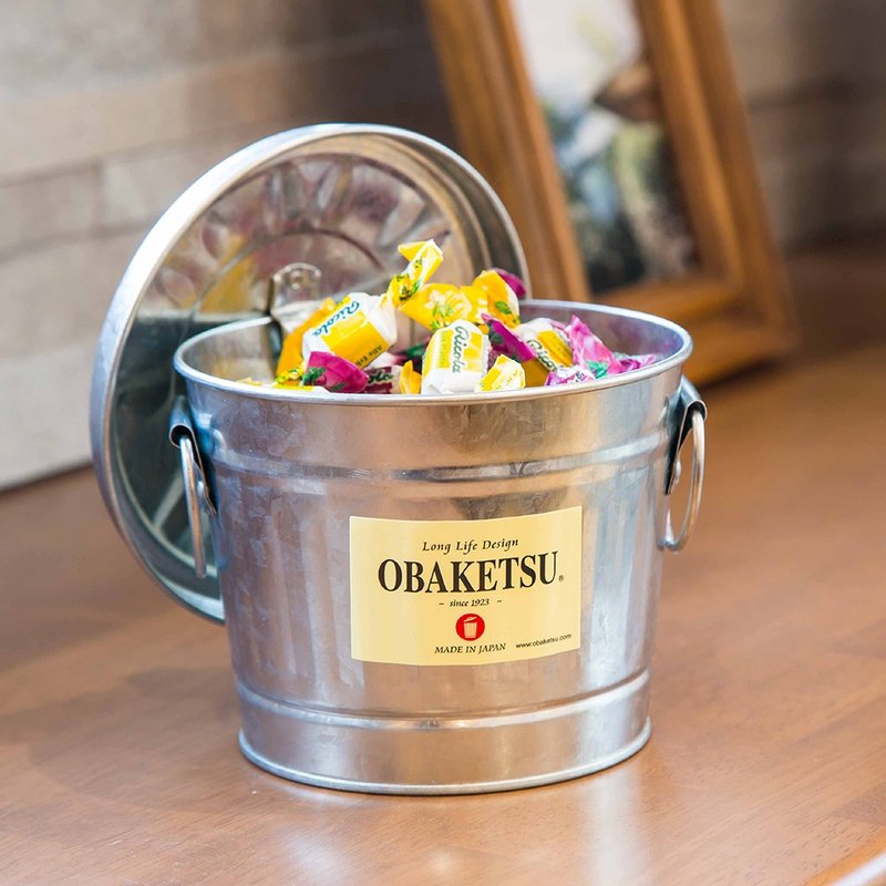 日本 OBAKETSU 手工制多功能迷你桶 1L  收纳 花盆 - 收纳用品 - 不锈钢 银色