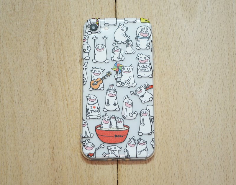【小case】小白目满版透明软壳手机壳 (iPhone系列) - 手机壳/手机套 - 塑料 透明