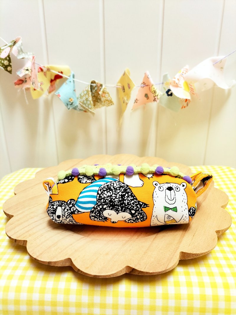 Mini胖胖包-可爱熊熊 印章包 零钱包 - 零钱包 - 棉．麻 