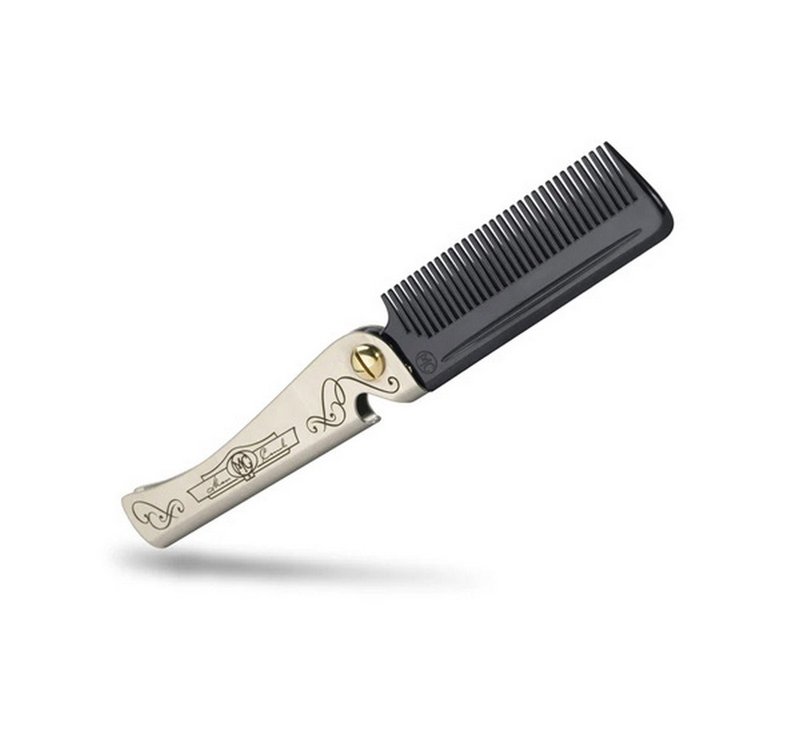 The Man Comb Carbon手工终极碳纤开瓶扁梳(经典银) - 彩妆刷具/镜子/梳子 - 其他材质 黑色