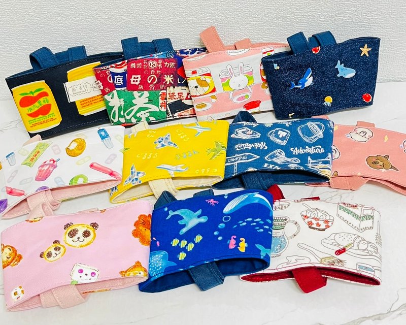 手摇饮料提袋/环保杯套 - 可收纳/可放吸管 - 随行杯提袋/水壶袋 - 棉．麻 多色