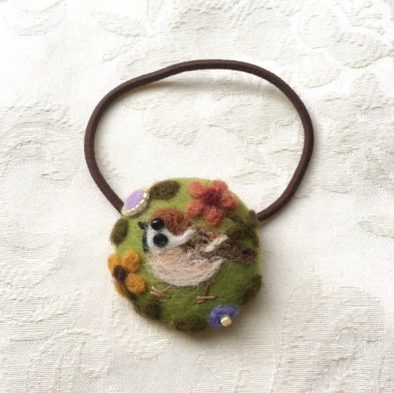 hair elastic of sparrow - 发饰 - 纸 绿色