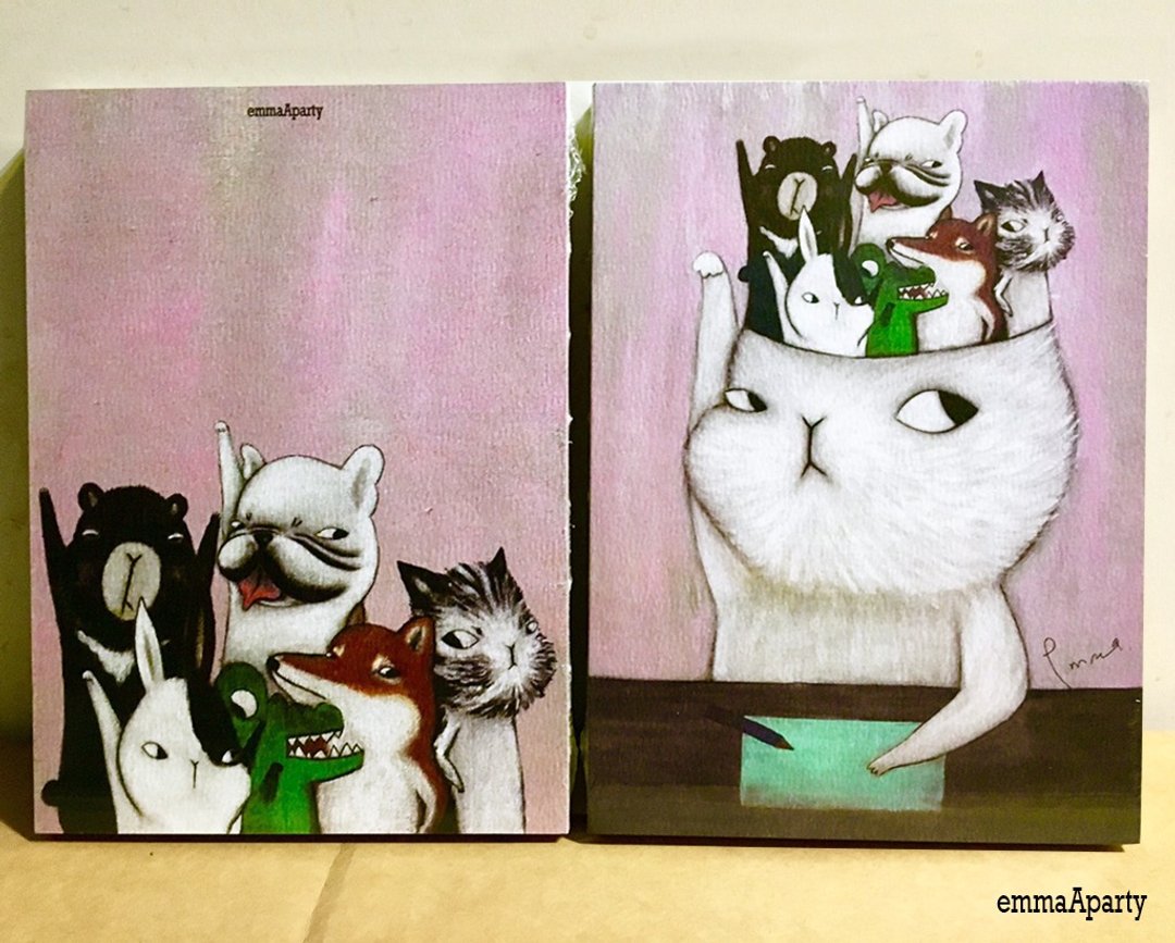 emmaAparty插画笔记本:选我选我选我 - 笔记本/手帐 - 纸 粉红色