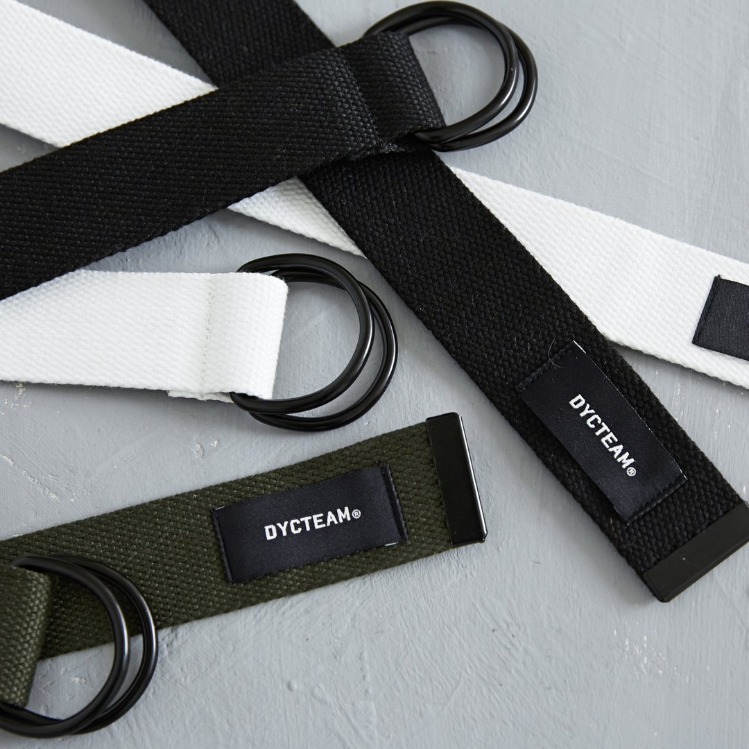 DYCTEAM - LOGO Belt - 皮带/腰带 - 棉 黑色