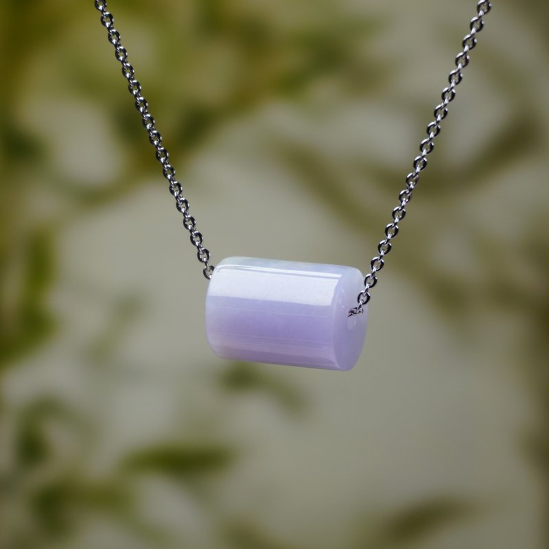 【万事亨通】紫罗兰翡翠路路通项链  | 天然缅甸玉翡翠A货 | 送礼 - 项链 - 玉石 紫色