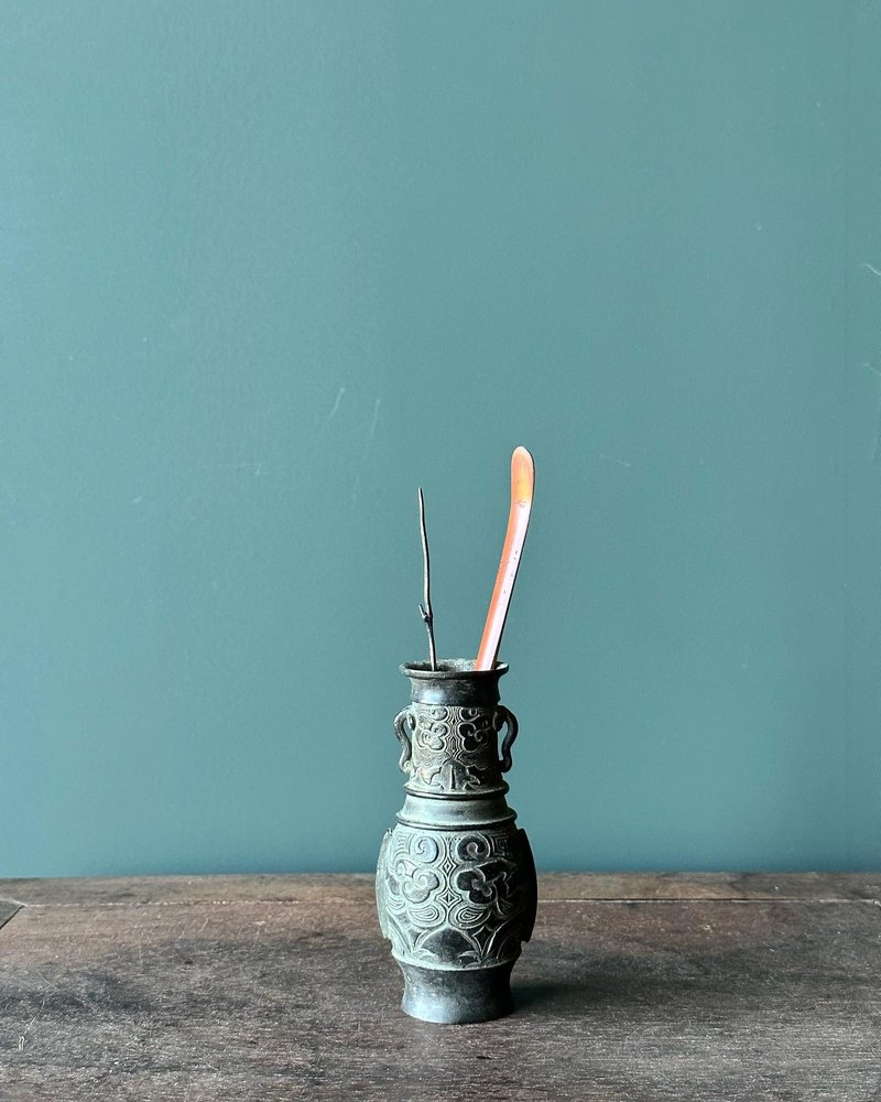 日本带回老件 如意耳小铜瓶 - 其他 - 铜/黄铜 