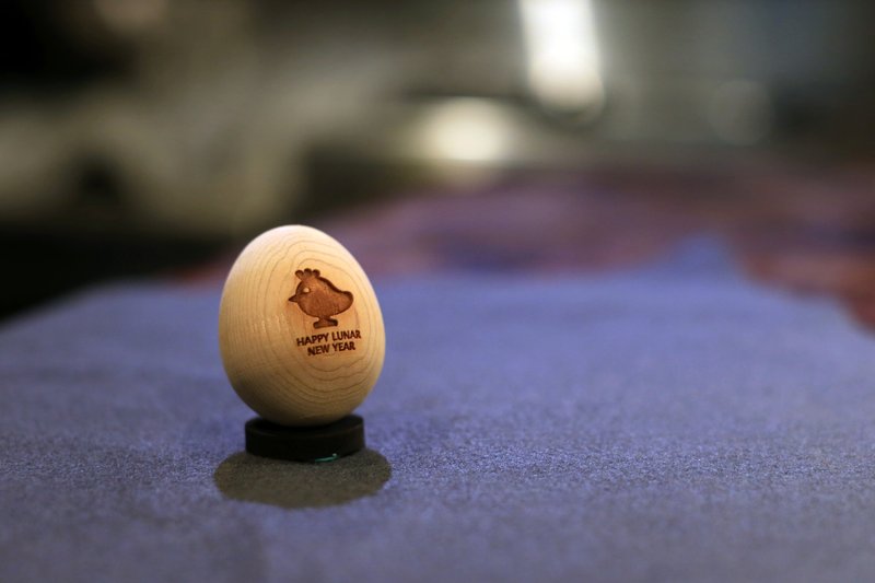 看见设计EYEDESIGN 桧乐蛋 Happy Lunar New Year - 摆饰 - 木头 卡其色