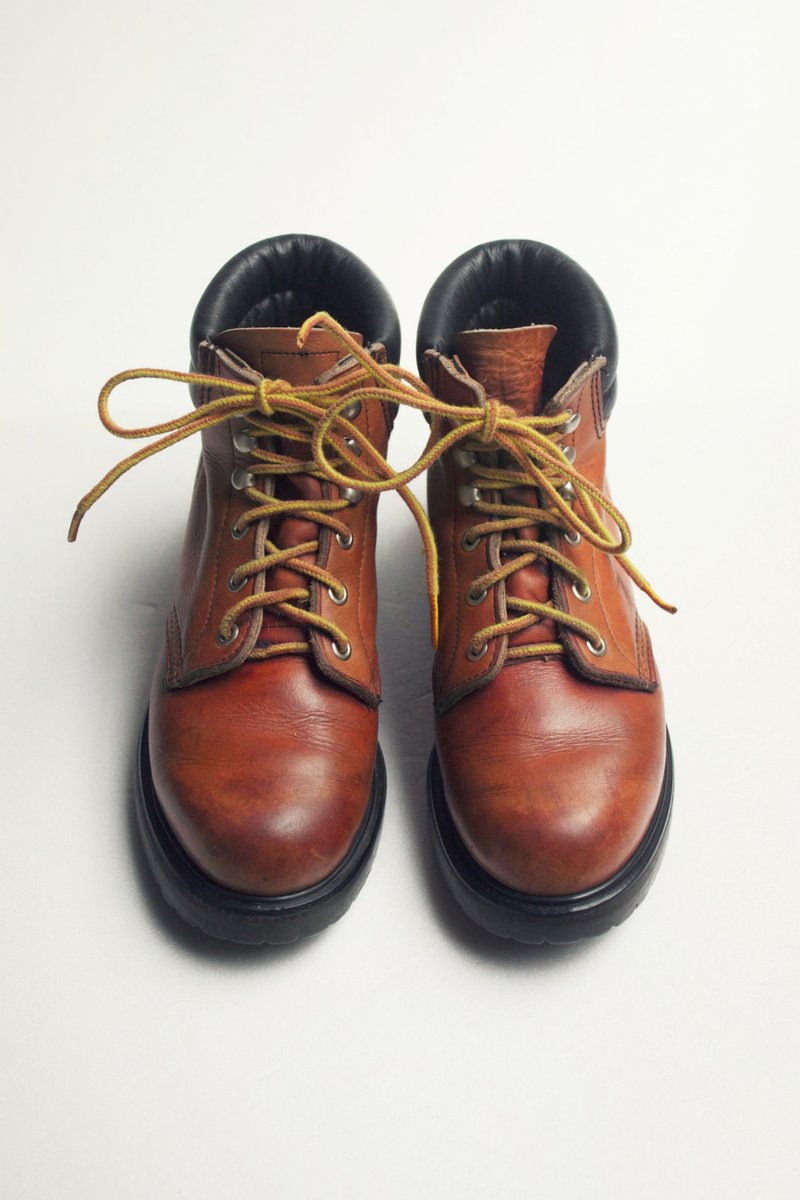 90s Redwing 胶底工作靴｜Redwing Supersole US 6B Eur 3637 - 女款休闲鞋 - 真皮 橘色