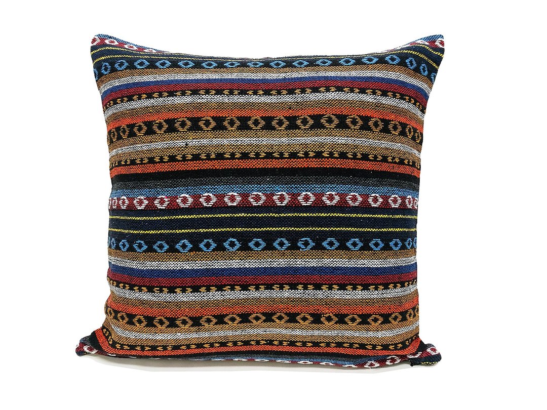 Woven Cotton Pillow cases Handmade Decorative Pillow Covers Tribal pillow - 枕头/抱枕 - 棉 多色