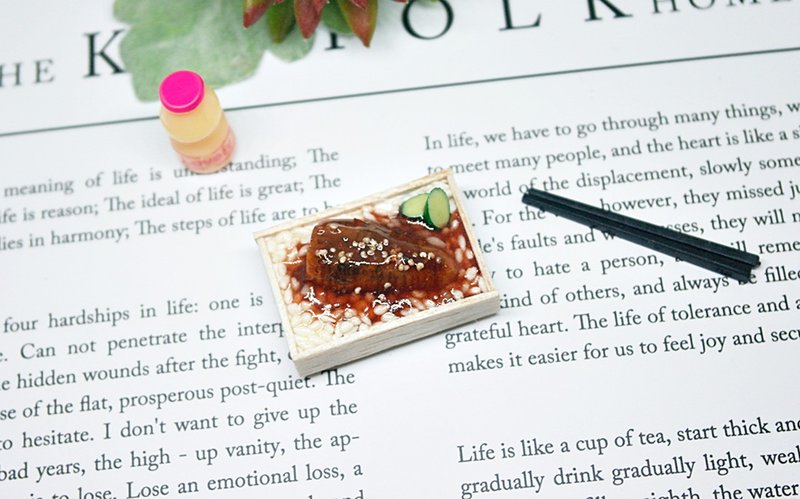 >>黏土系列-鳗鱼饭- =>磁铁系列 #冰箱.黑板磁铁# #Fake Food# - 冰箱贴/磁贴 - 粘土 咖啡色