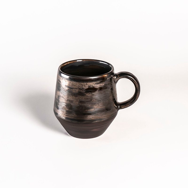 虎斑金咖啡杯 350ml - 咖啡杯/马克杯 - 陶 金色