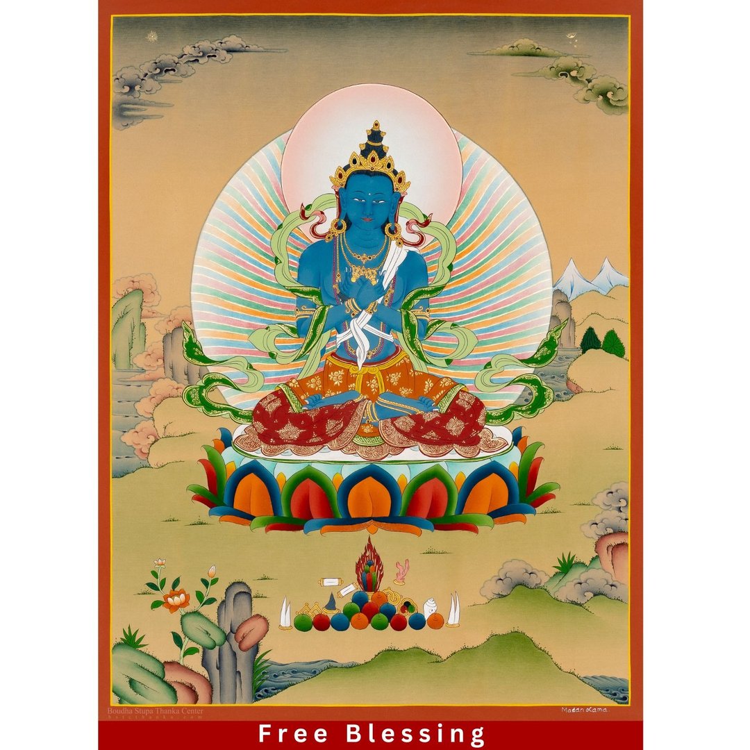 金刚持唐卡画作 | 手工制作的西藏艺术 带来力量与保护 - 墙贴/壁贴 - 其他材质 多色