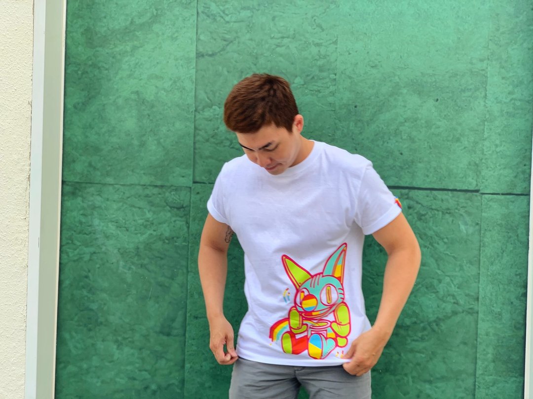 【限时 4 折出清】平权真爱彩虹 T-SHIRT - 男装上衣/T 恤 - 棉 白色