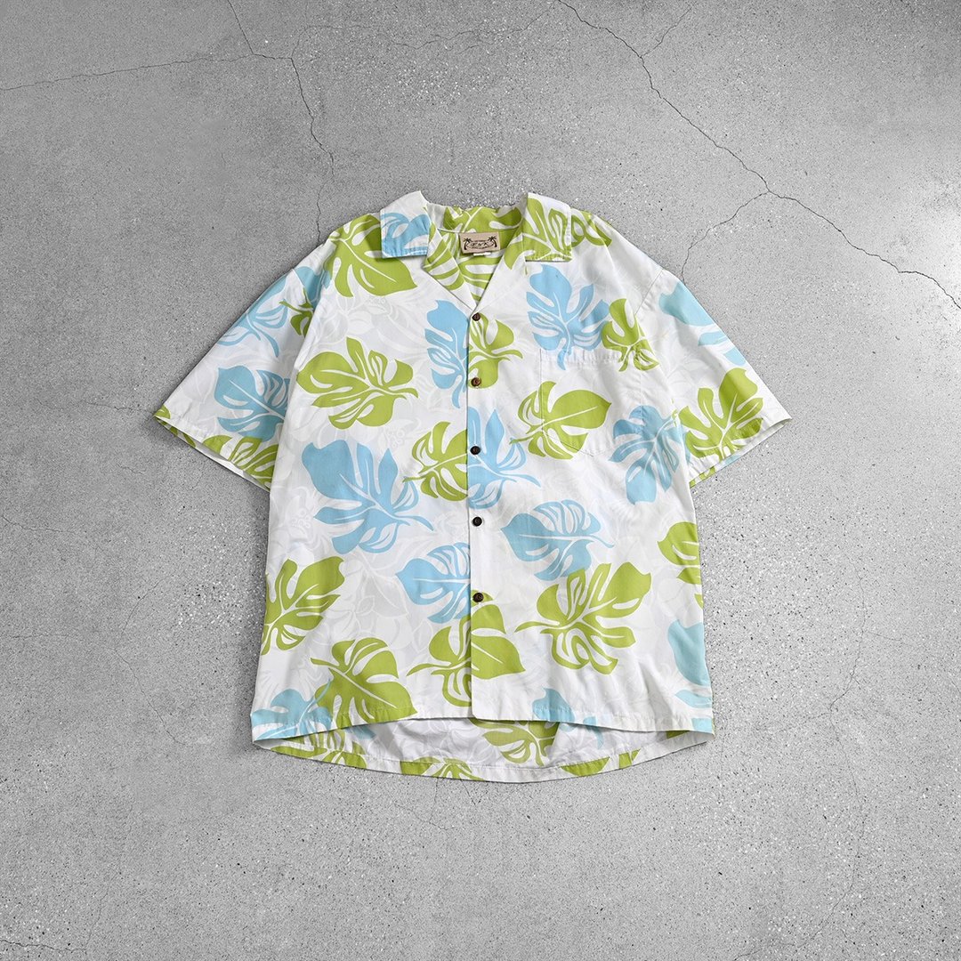 Aloha Shirts 夏威夷衫 / 古着花衬衫、夏季古着衬衫、保龄球衬衫 - 男装衬衫 - 其他材质 白色