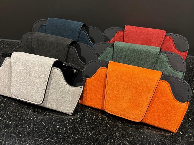 太阳眼镜保护皮套 眼镜盒 眼镜袋 眼镜套 车钥匙皮套 钥匙包 - 钥匙链/钥匙包 - 真皮 黑色