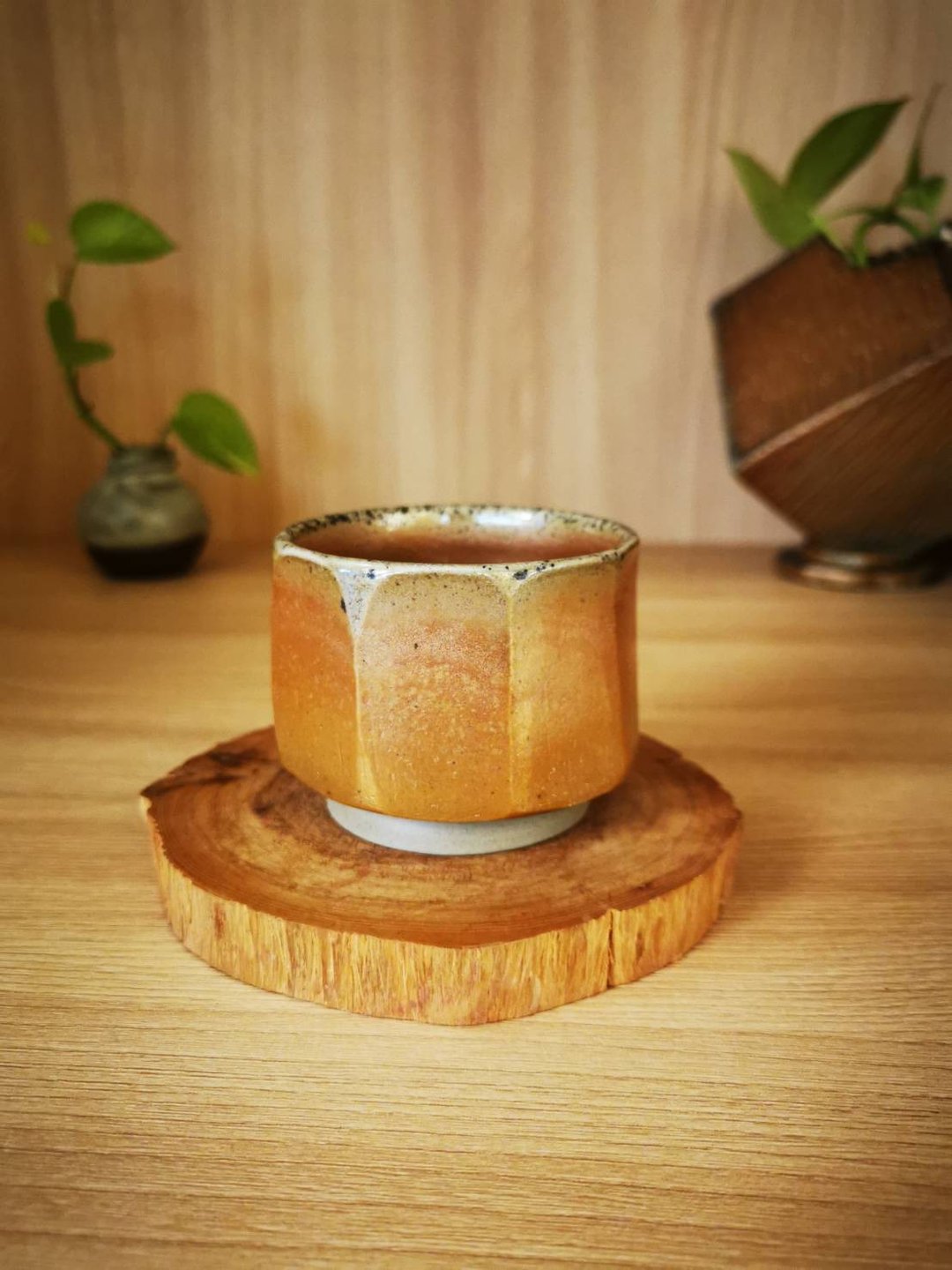 柴烧自然落灰造型茶杯 - 茶具/茶杯 - 陶 