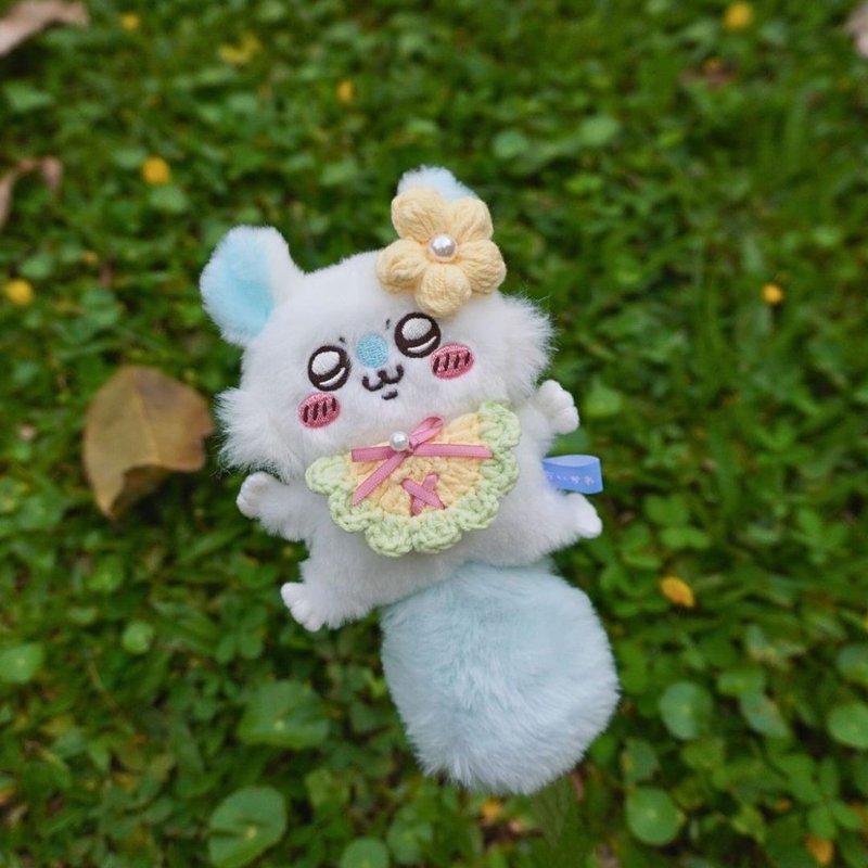 金雀花-赏花领巾 | 娃衣 吉伊卡哇 ちいかわ Chiikawa 10cm - 玩偶/公仔 - 棉．麻 黄色