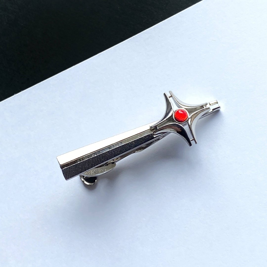 Southern Cross [Ruby] Cloisonne Tie Clip Pure Silver Cloisonne - 领带/领带夹 - 其他材质 红色
