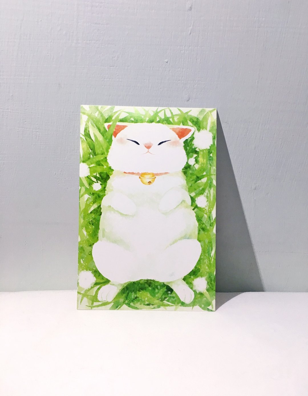 精神奕奕的草原白猫/双面明信片postcard/双面明信片postcard - 卡片/明信片 - 纸 