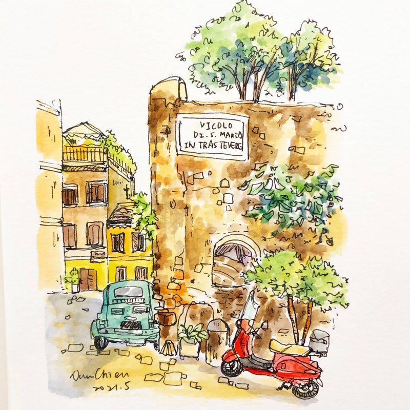 水彩速写 · 欧洲街景· 手绘体验活动 - 插画/绘画/写字 - 纸 