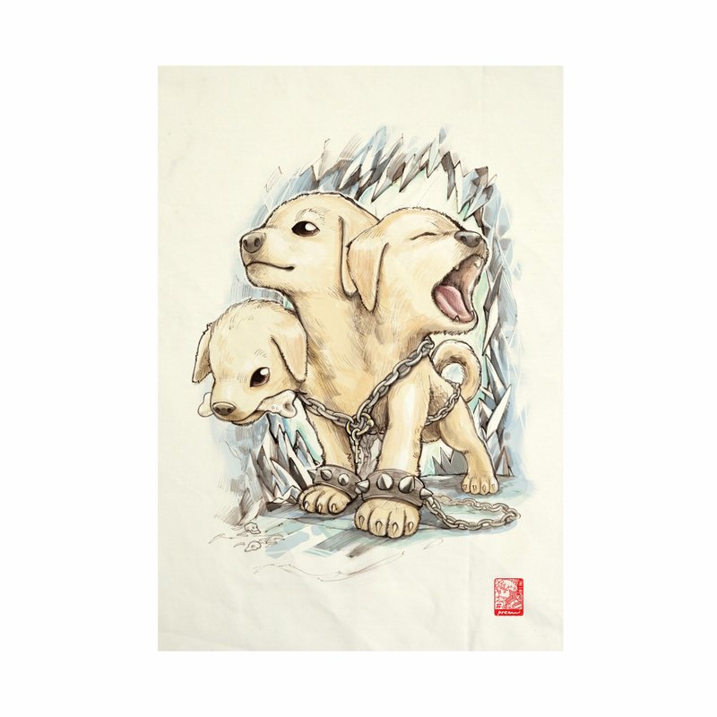 Ceberus Junior Fabric Art  Canvas No frame - 其他 - 棉．麻 白色