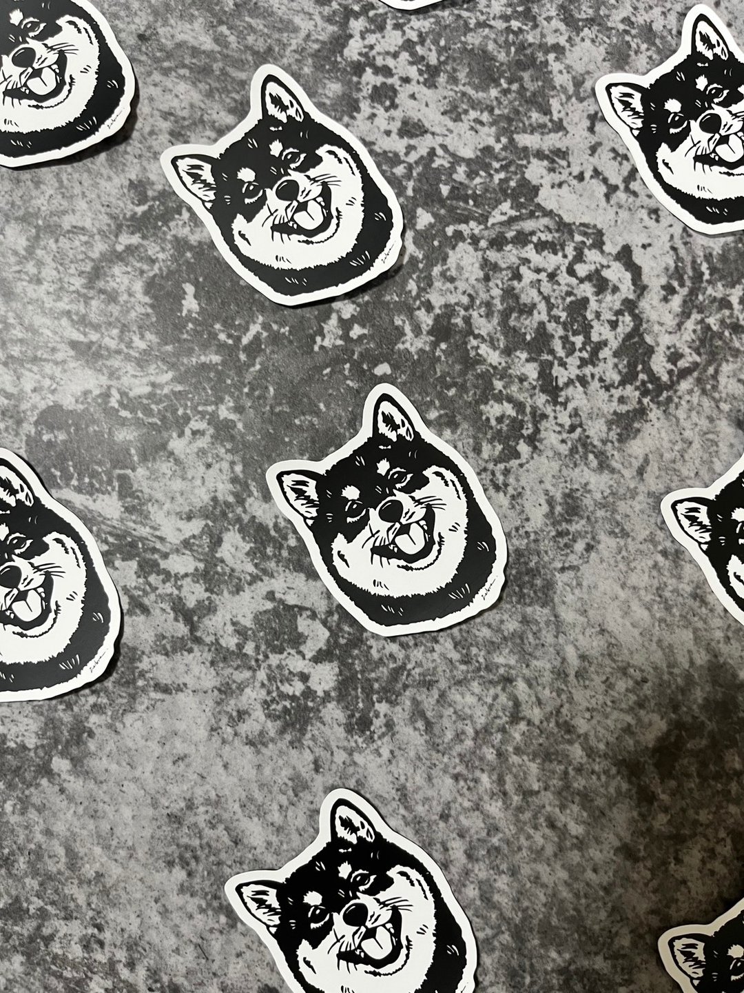 柴犬雾面白底防水贴纸 - 贴纸 - 其他材质 