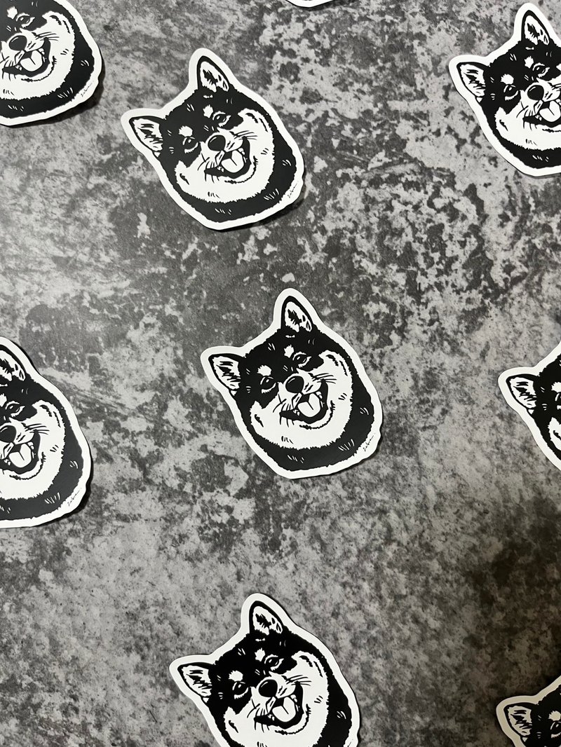 柴犬雾面白底防水贴纸 - 贴纸 - 其他材质 