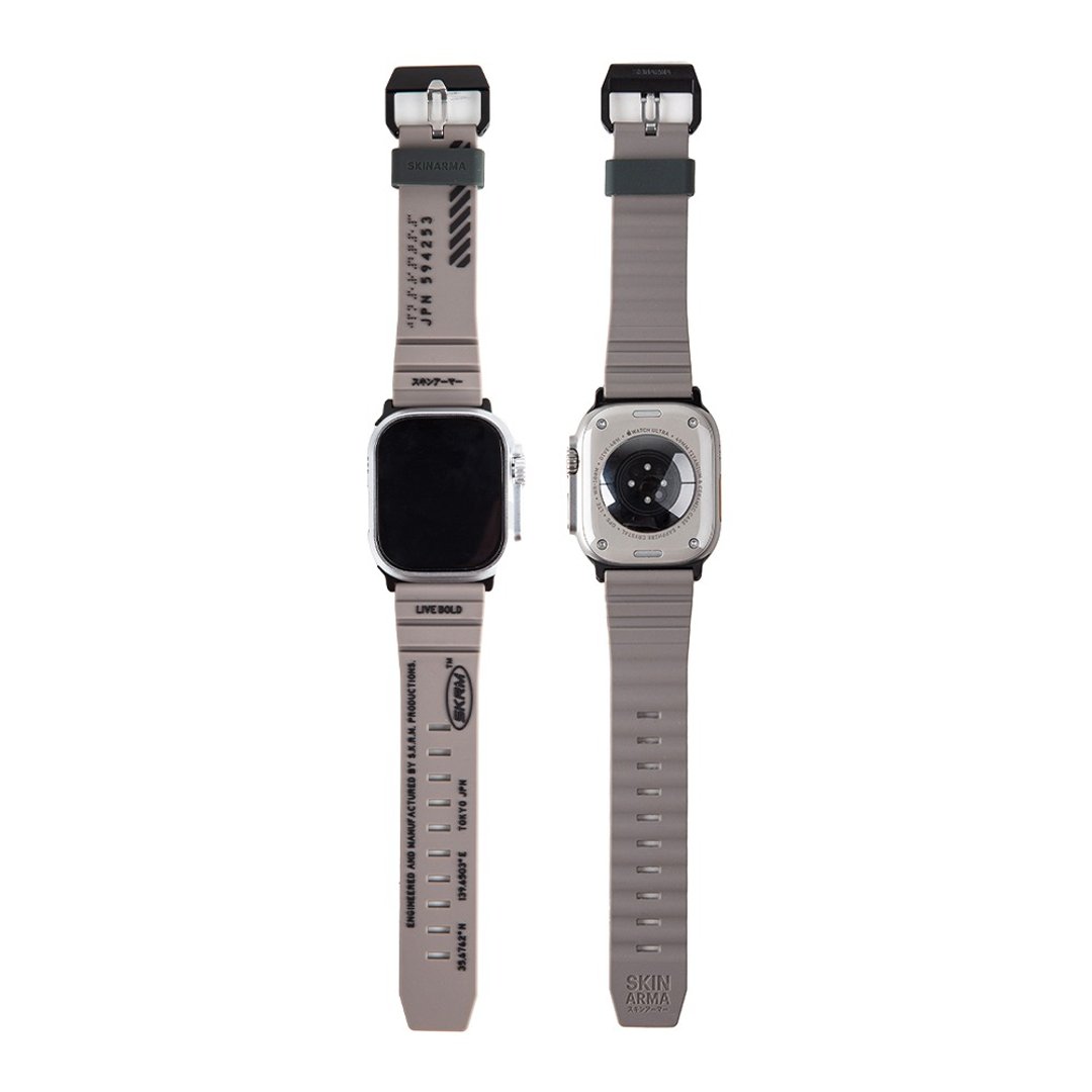 Apple Watch 44/45/46/49mm Shokku 街头款硅胶表带-灰棕 - 表带 - 塑料 卡其色