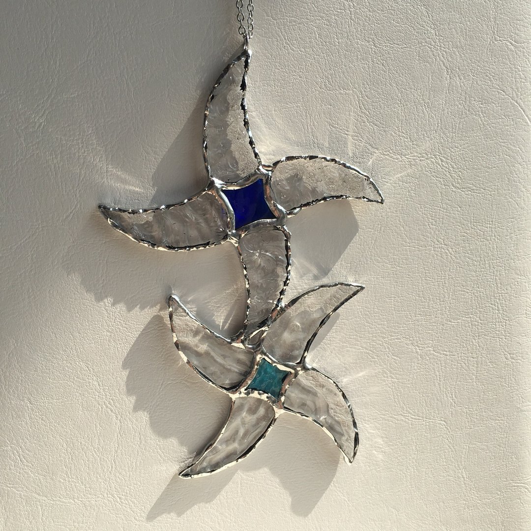 Suncatcher 2 Shuriken NINJA Glass Bay View - 墙贴/壁贴 - 玻璃 蓝色