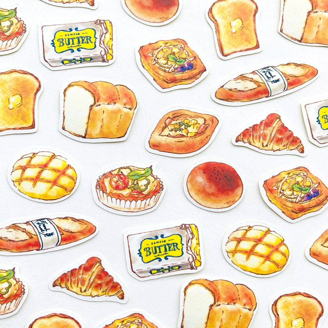 Bread 独立贴纸【30张入】面包 - 贴纸 - 纸 咖啡色