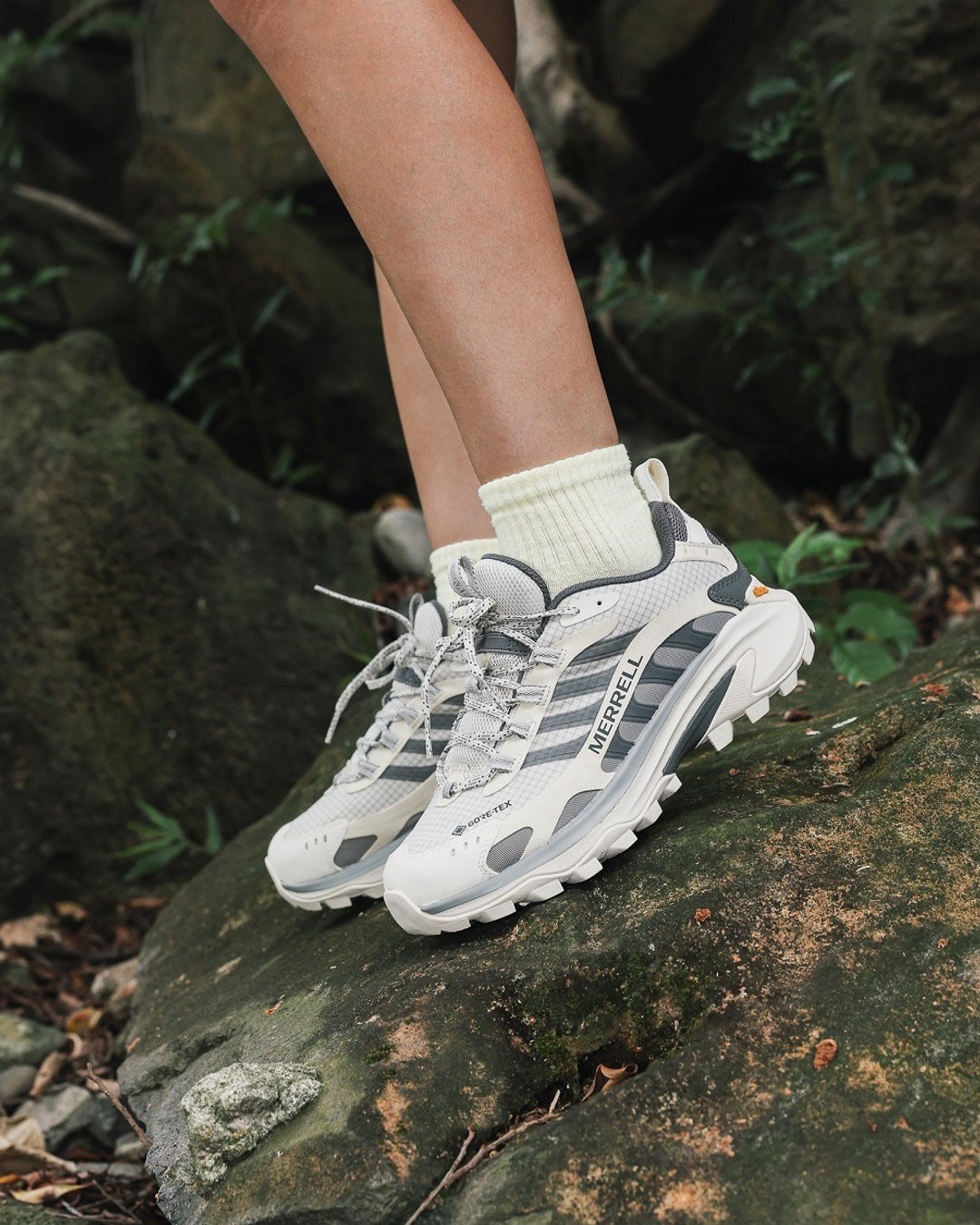 MERRELL MOAB SPEED 2 GORE-TEX防水登山健行鞋 女鞋-灰白色 - 女款运动鞋/球鞋 - 防水材质 