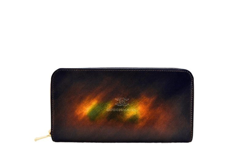 ACROMO BrG Zip Around Wallet - 皮夹/钱包 - 真皮 咖啡色