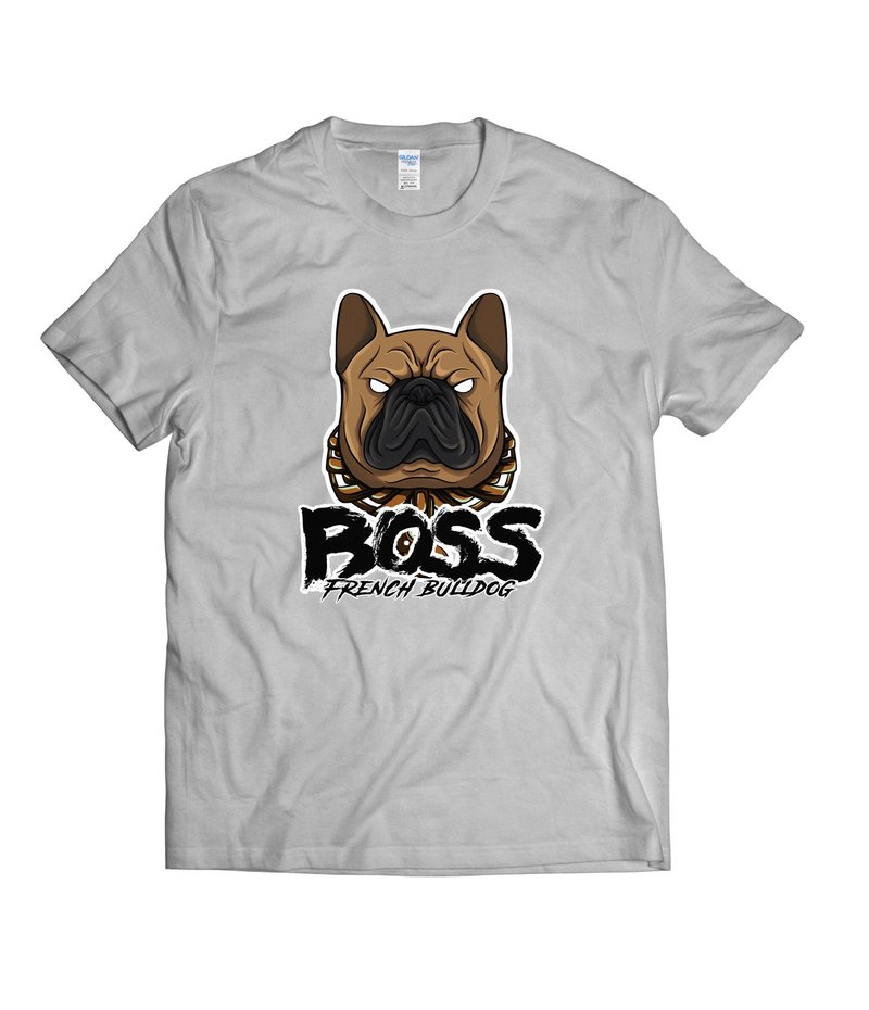 法斗BOSS-T-shirt 白/黑/灰/藏青 - 男装上衣/T 恤 - 棉．麻 多色