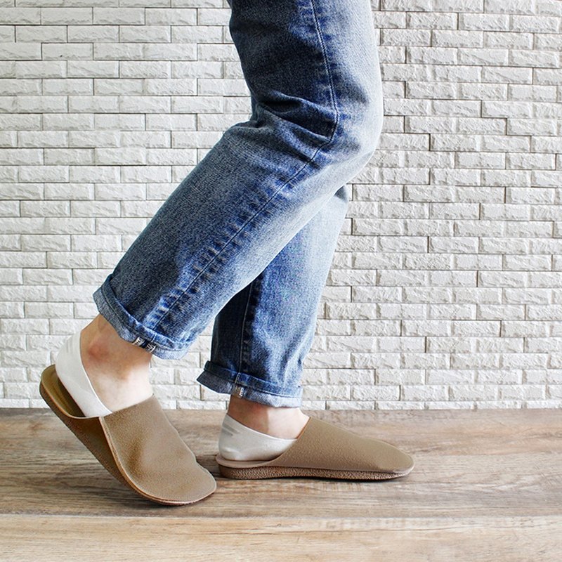 可携带式室内拖鞋 - 室内拖鞋 - 人造皮革 黑色