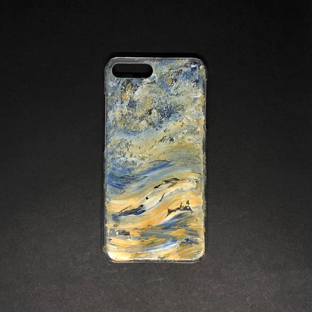 Acrylic 手绘抽象艺术手机壳 | iPhone 7/8+ | Atlas Adventures - 手机壳/手机套 - 压克力 蓝色