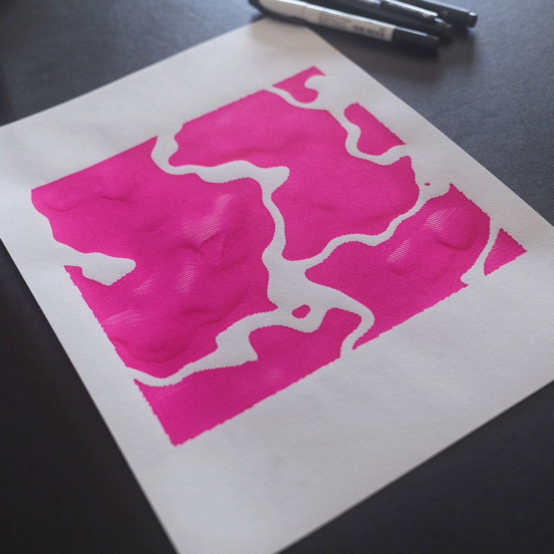 Terrain#36-1 | Pen Plotter Art - 海报/装饰画/版画 - 纸 