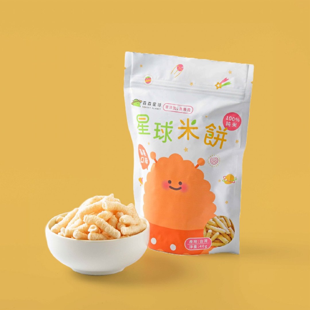 【森林面食】星球米饼-蕃薯口味 - 零食/点心 - 新鲜食材 橘色