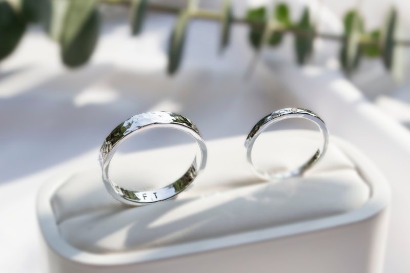 烙印对戒 - 对戒 - 纯银 银色