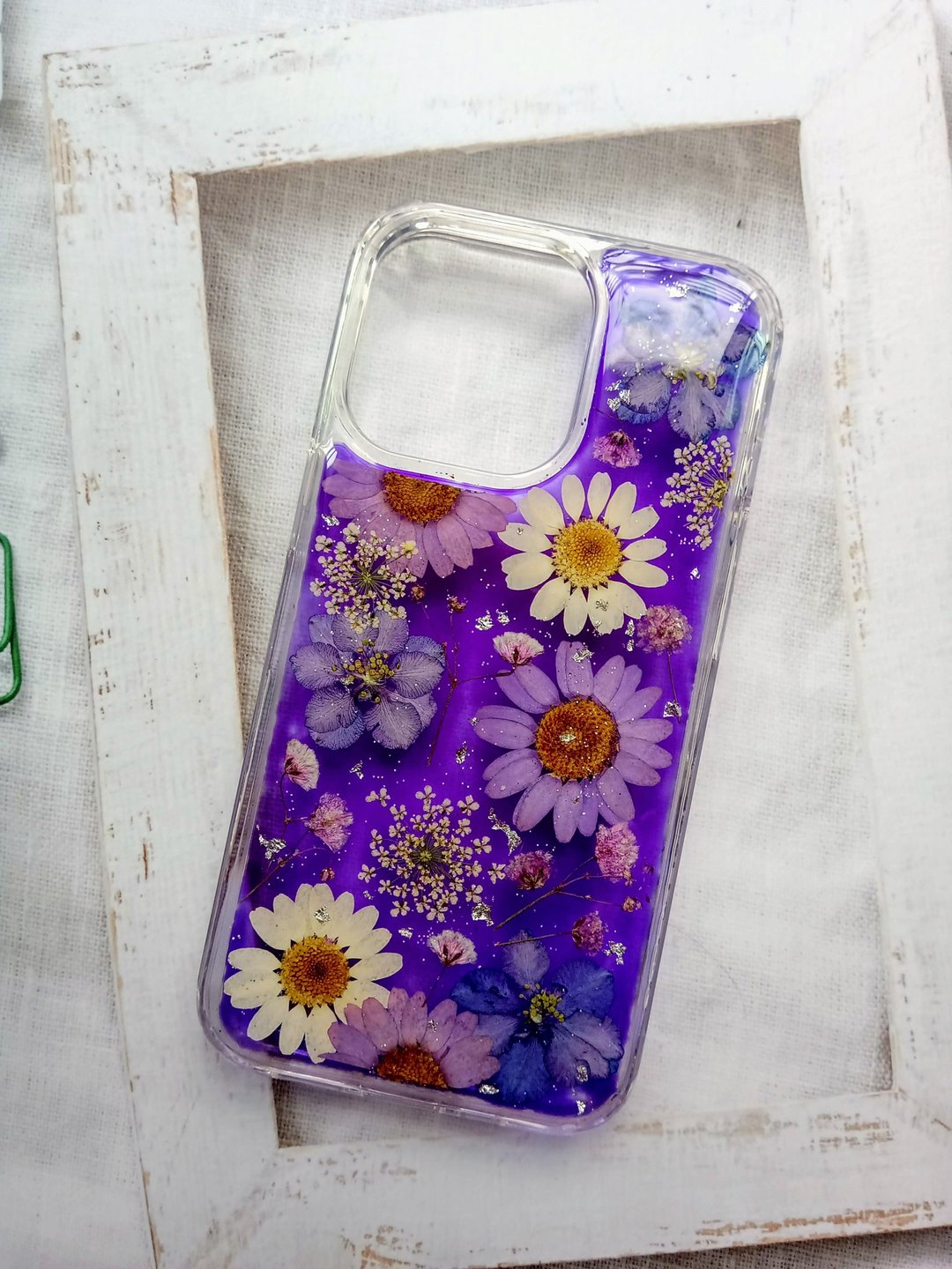 手作押花手机保护壳| iPhone 13 Pro | 紫色控 - 手机壳/手机套 - 塑料 紫色