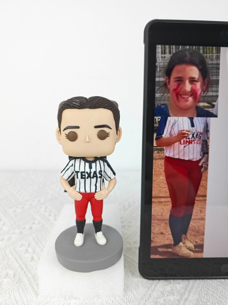 纯手工定制美国Funko Pop 自画肖像公仔娃娃男朋友老公生日礼物 - 玩偶/公仔 - 粘土 多色