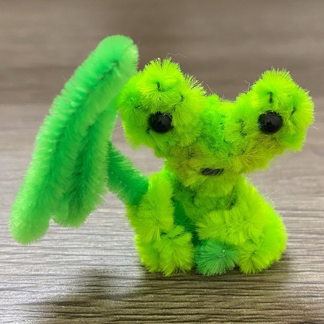 青蛙与荷叶坐着4cm-毛根扭扭棒手作/脏萌流浪动物园/モール - 玩偶/公仔 - 其他人造纤维 绿色