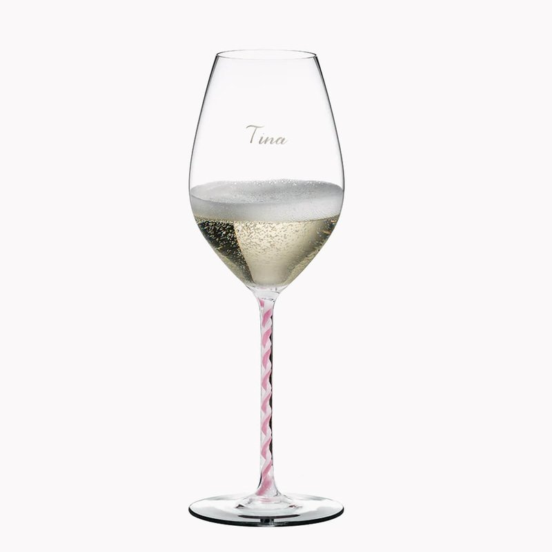 限量445cc【Riedel刻字】Fatto A Mano 粉红棒棒糖Lollipop香槟杯 - 酒杯/酒器 - 玻璃 粉红色