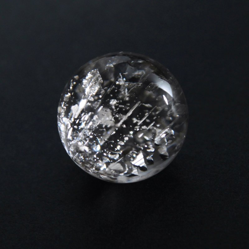 GLOWSTONE负晶-水胆路晶中晶水晶球 - 项链 - 水晶 白色