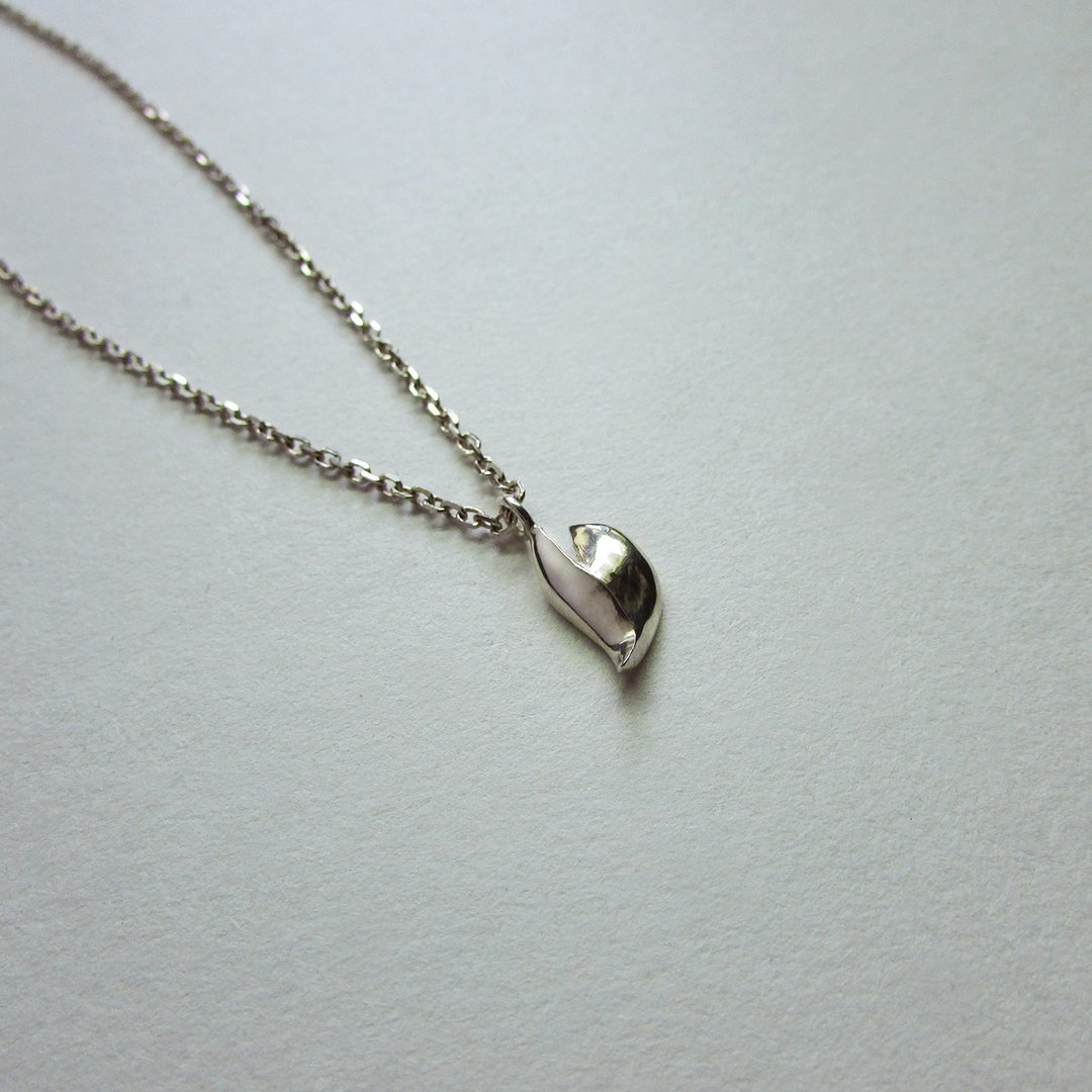 lotus leaf necklace_荷叶项链 | 925银 限量 设计师手作 - 项链 - 其他金属 银色