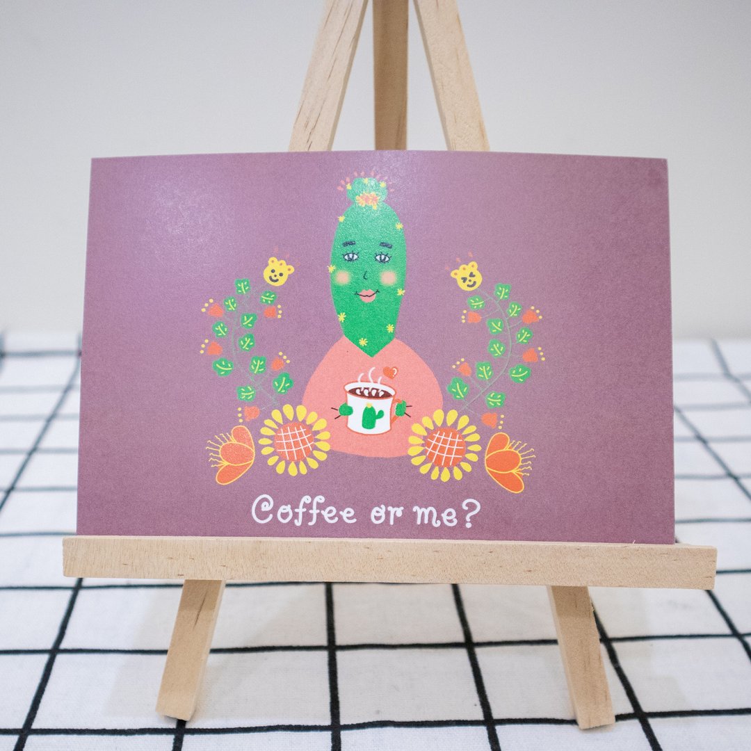 Coffee or me? 明信片 - 卡片/明信片 - 纸 多色