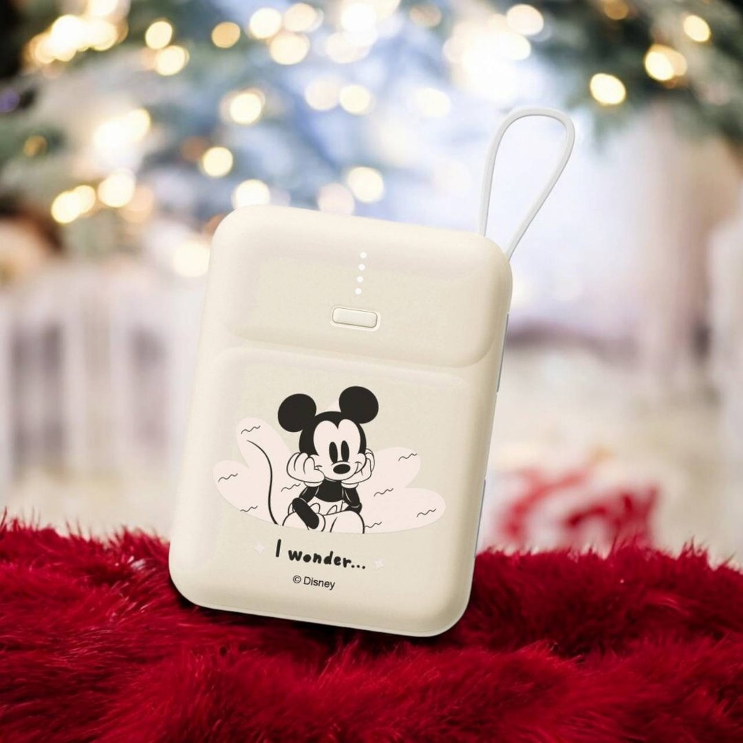 迪士尼 正版授权 米奇 米老鼠 PD快充 双线Q宝行动电源 10000mAh - 充电宝/传输线 - 其他材质 