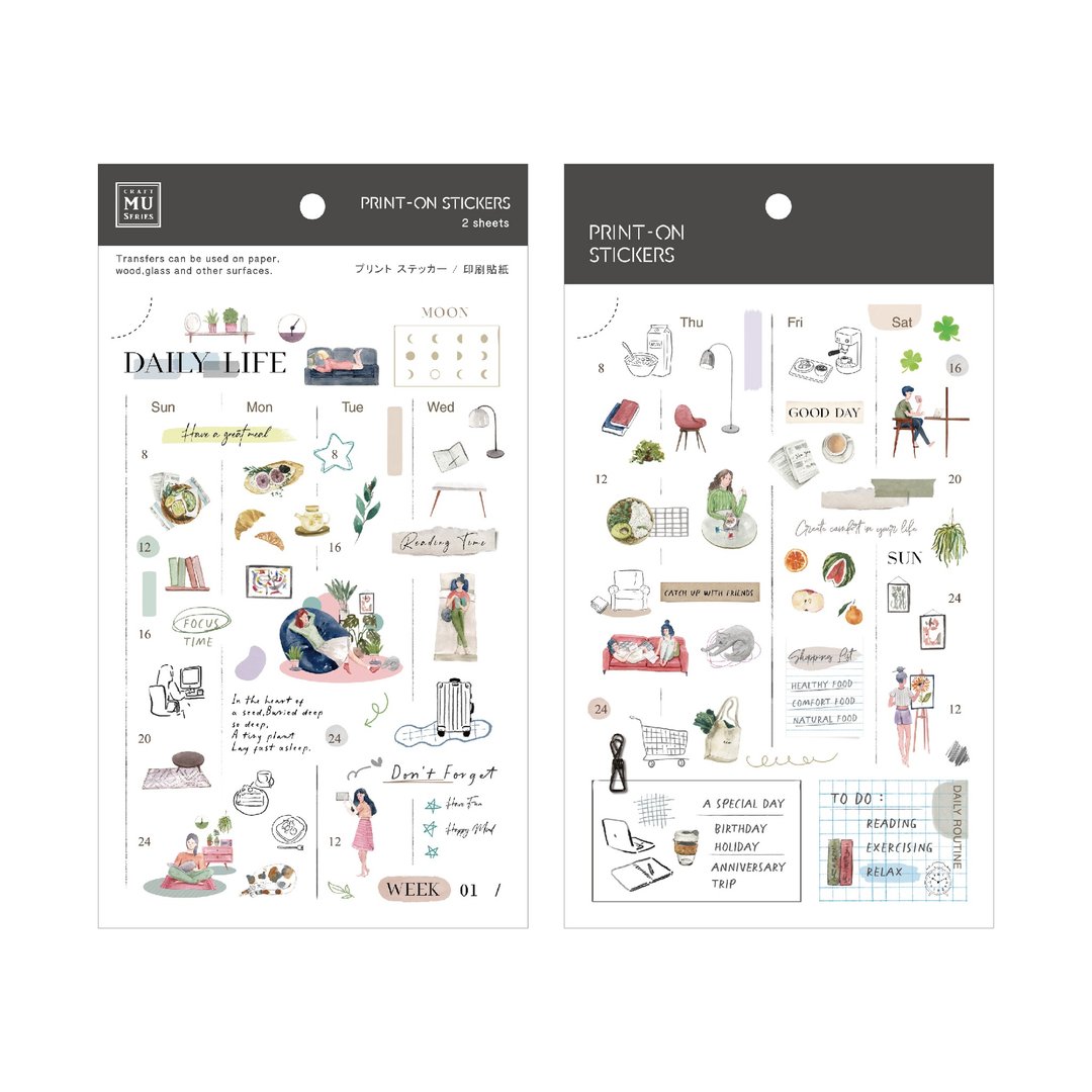 【Print-On Stickers 转印贴纸】no.271 | 插画师系列 - 贴纸 - 其他材质 蓝色