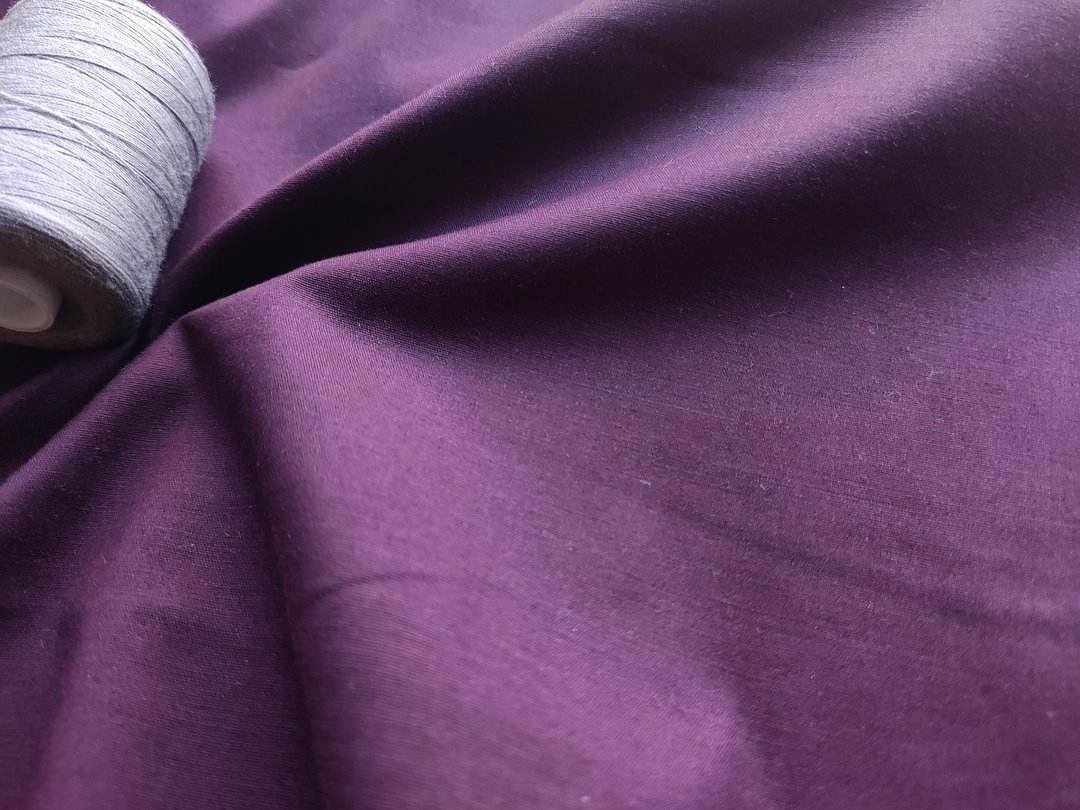Bordeaux 府绸 波尔多酒红色 高支数 素面 丝光绵 2码 - 编织/刺绣/羊毛毡/裁缝 - 棉 紫色